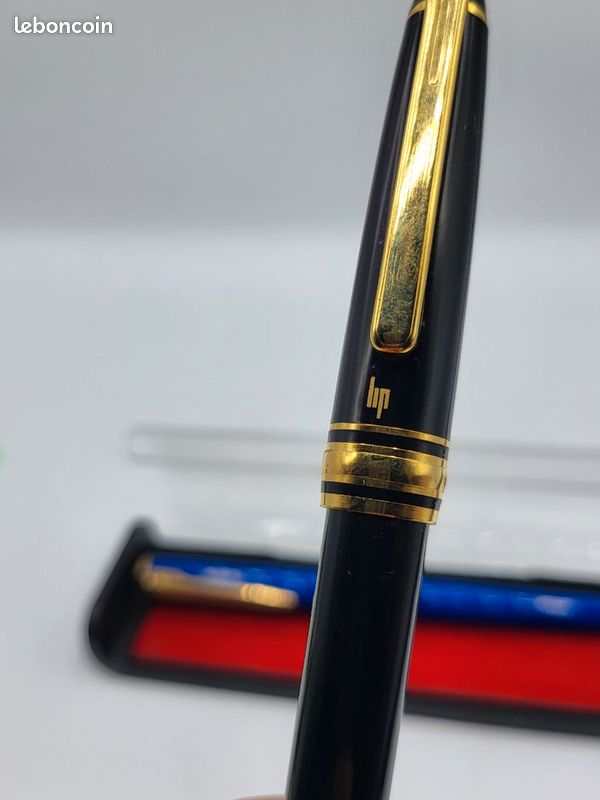 #XO - Coffret 2 stylos plume Waterman & Lip noir bleu finitions dorées vintage (image 3)