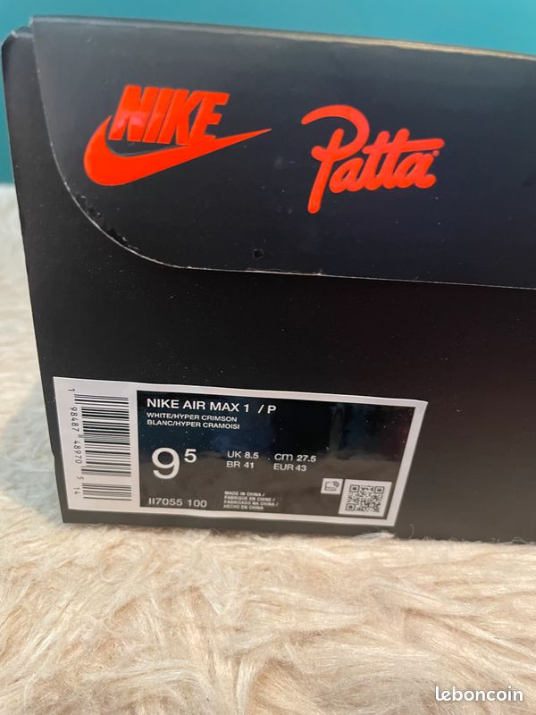 Nike Air Max 1 Patta Waves White Hyper Crimson (image 9)