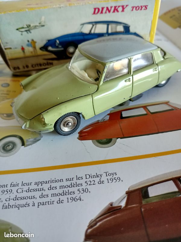 🚗 Miniature Dinky Toys – Citroën DS 19 (Réf 530) – Fabriquée En France Par Meccano – Verte Et Blanche