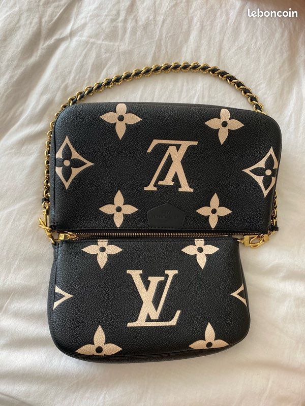 Sac bandoulière Multi Pochette Accessoires Louis Vuitton Cuir de vache Monogramme Noir (image 5)
