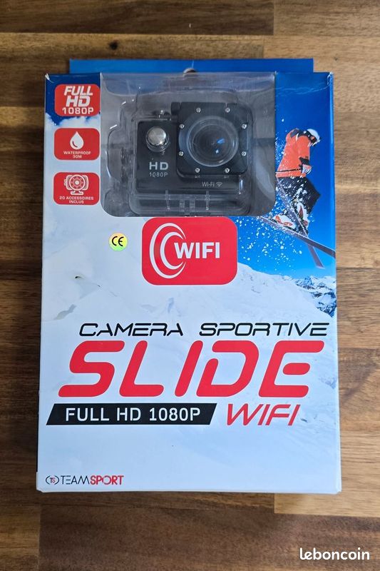 Lot - 6 - Caméra sportive 1080p WiFi étanche (type GoPro) + accessoires (image 2)