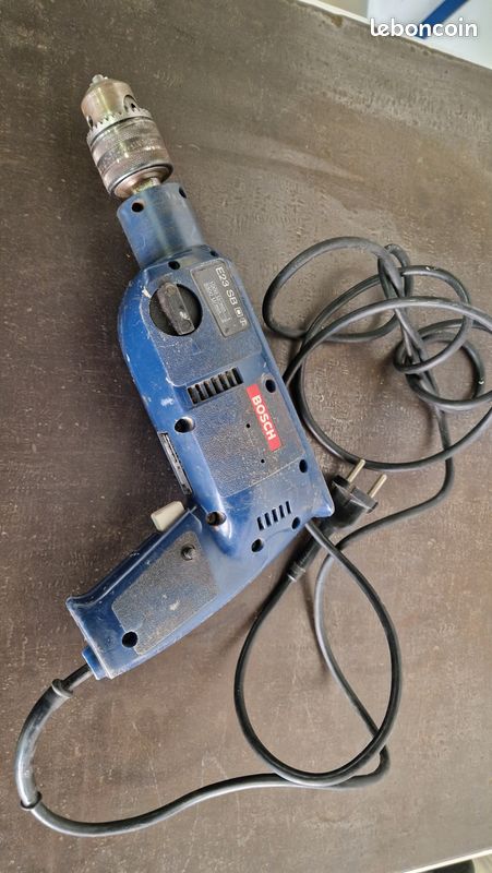 Perceuse Vintage Bosch E22SB Des Années 70 - Occasion Fonctionnelle, Avec Interrupteur Et Réglage De Vitesse
