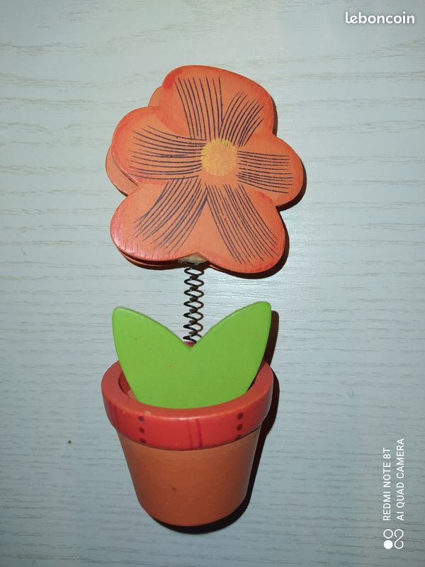 Neuf Lot de 4 pense-bêtes Fleurs / en bois (image 2)