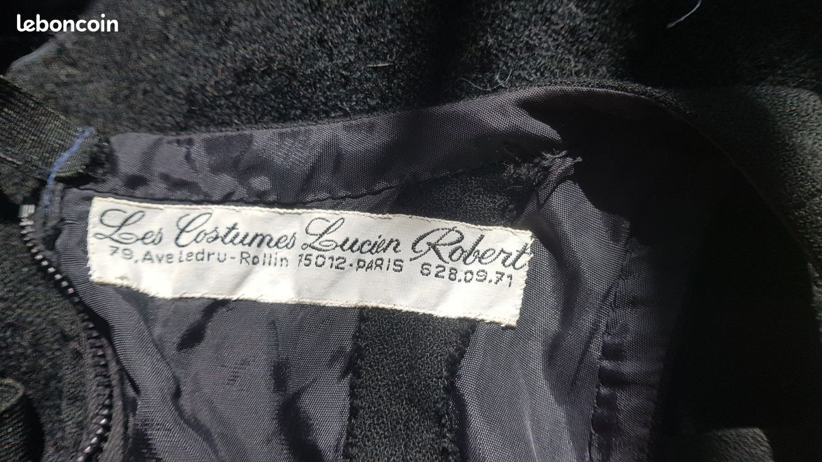 Surcot médiéval noir - robe danse - VINTAGE (image 3)