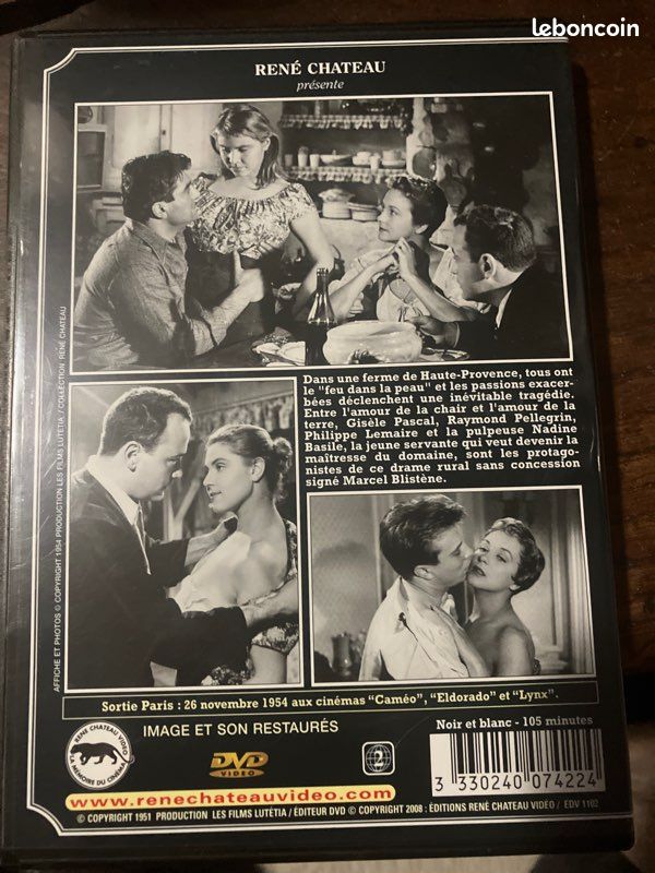 Dvd René château LE FEU DANS LA PEAU Raymond Pellegrin (image 2)
