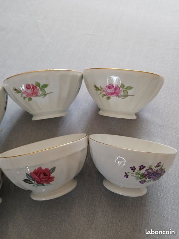 ANCIENNE BOITE EN céramique vide poche bonbonnière ajourée vintage EUR 24,90 - FR