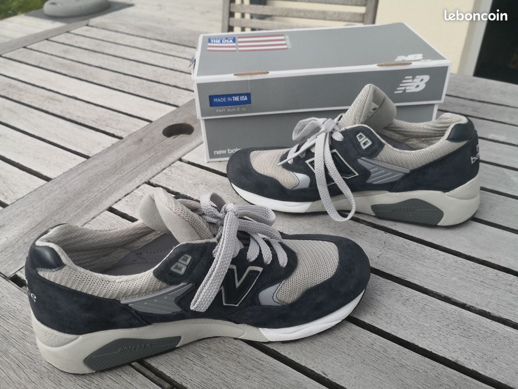 NEUF / DEADSTOCK 👟 New Balance M585BG Made in USA - Classic Gris/Marine - US 8 / EU 41.5 avec boîte 👟 (image 4)