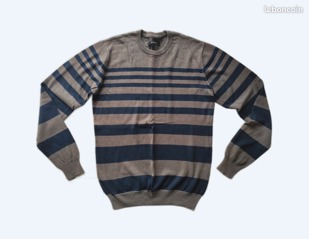 Sweat Col Rond Burton Bleu Marine Homme Taille XXL (47-50) - Occasion Très Bon état