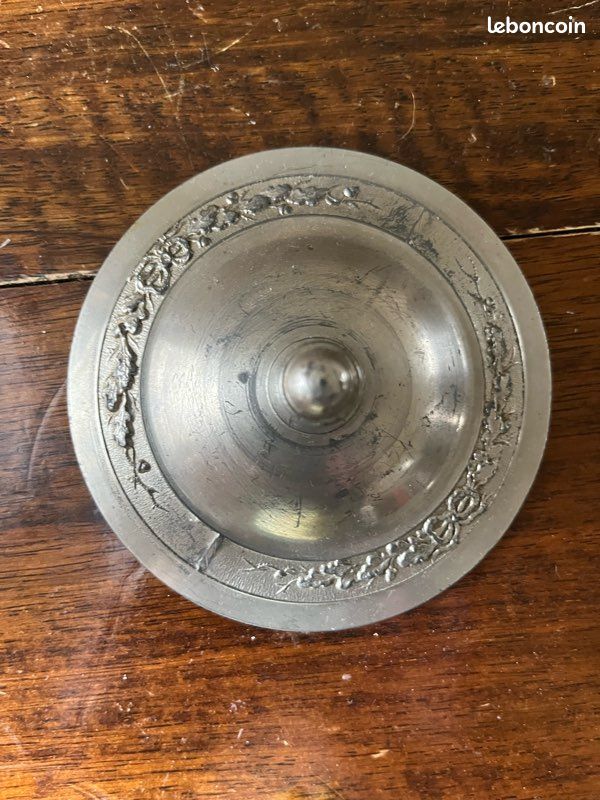 Ancien Pot à Biscuits En Verre - Hauteur 23 Cm, Diamètre 18 Cm - Occasion - Vintage