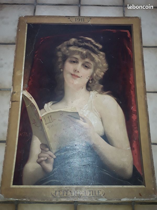 Ancien Grand carton publicitaire Lefèvre utile (image 1)
