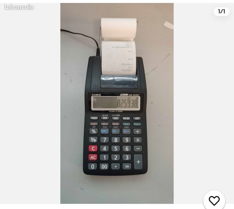 Calculatrice avec imprimante Casio HR 8TEC | eBay