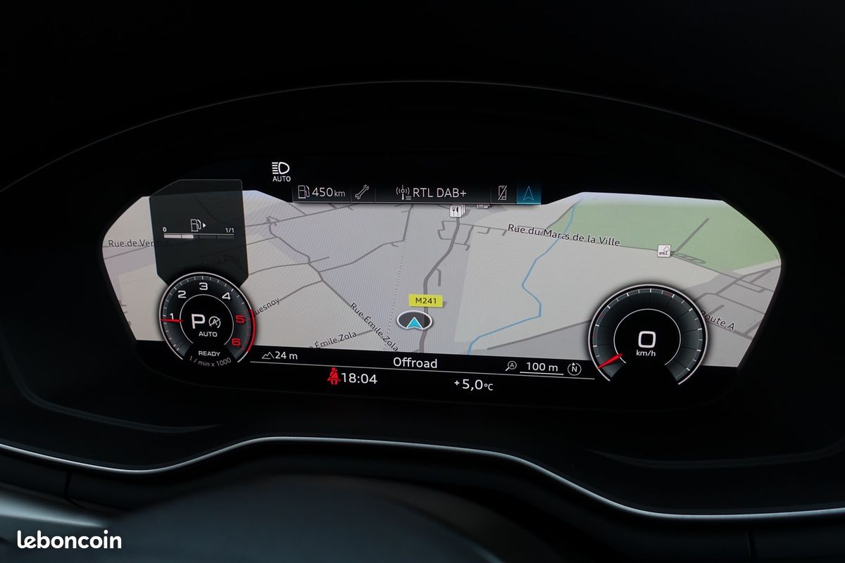 A5 Sportback 35 Tdi Mhev S-Tronic 163ch Virtual cockpit/Toit ouvrant/Cuir sport chauffant/Caméra/Gps Europe/Carplay/1°main/Garantie 12 mois (image 13)
