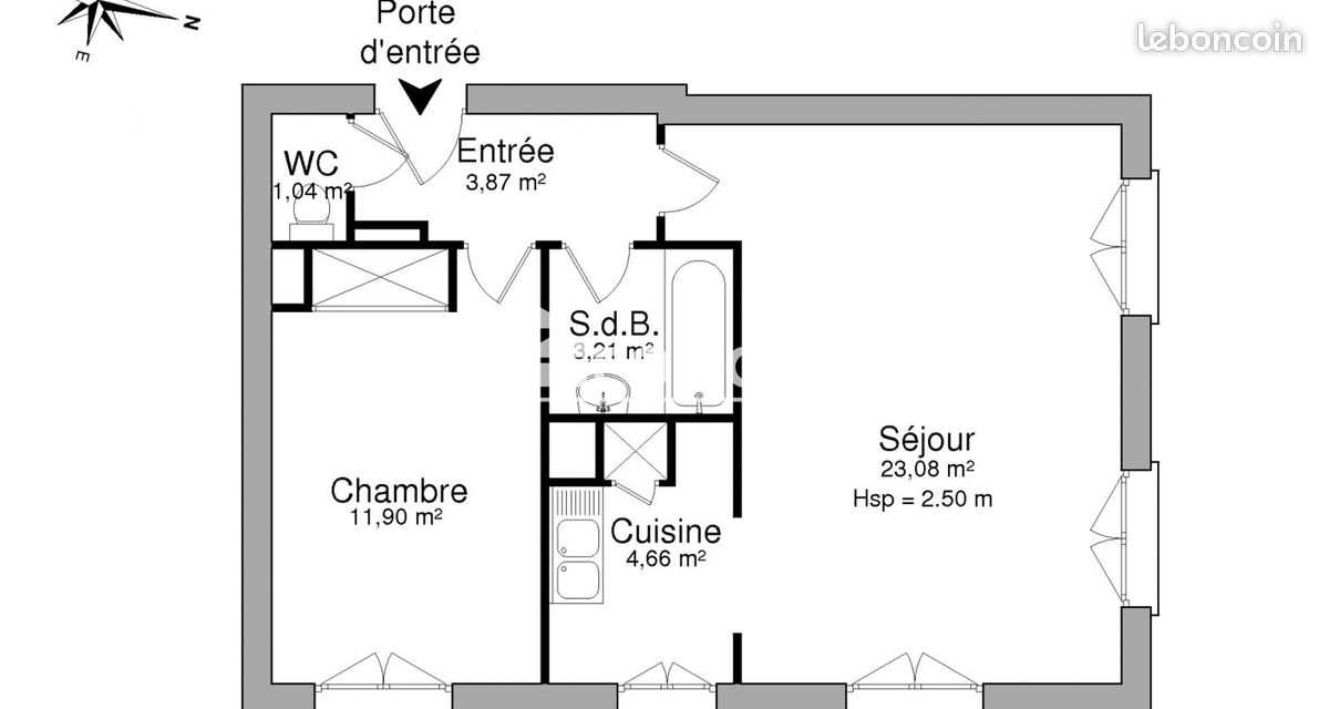 Appartement 2 pièces 48 m² · à Savigny-le-Temple · 48 m² · 770 €/mois