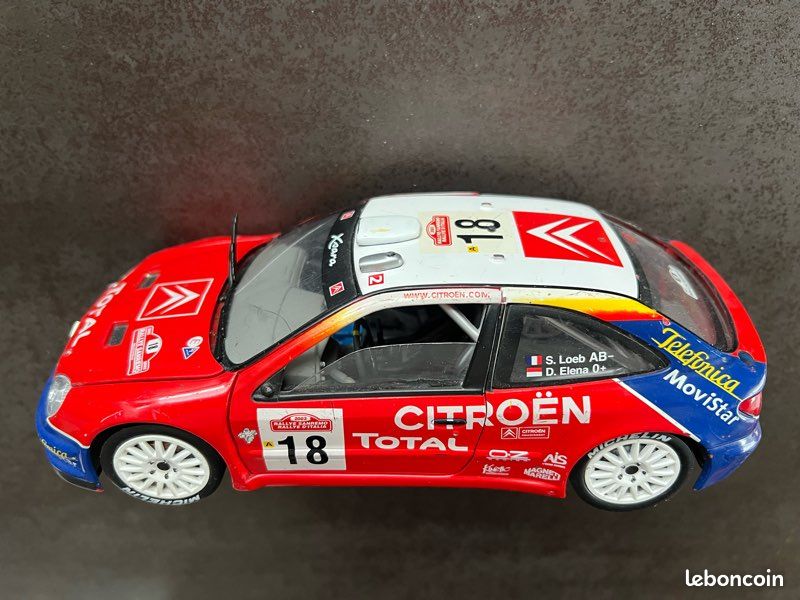 Miniature Vitesse Citroën Xsara WRC #18 Rallye Allemagne 2003 Loeb/Elena 1:43