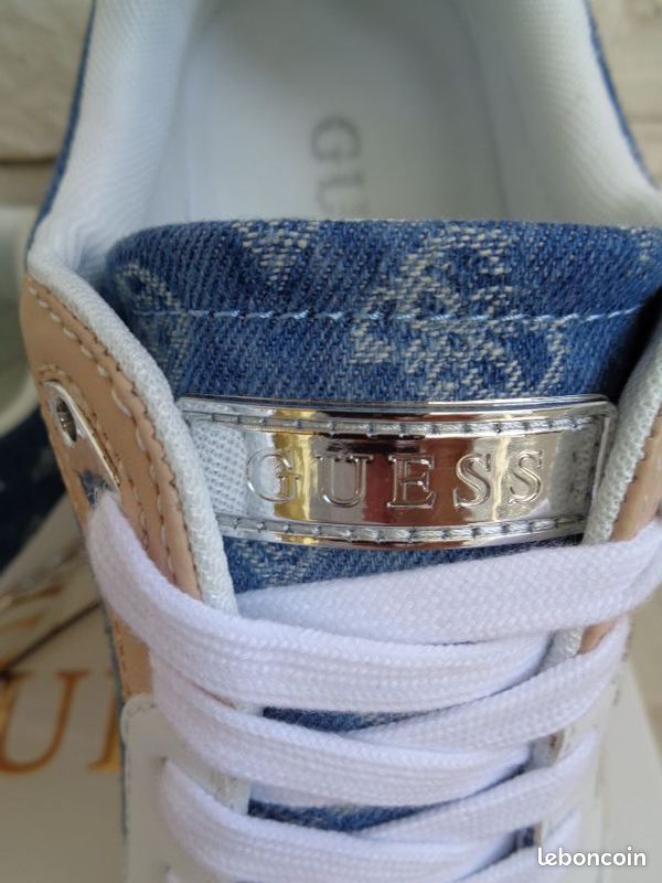 Superbes baskets Guess modèle Moxea20 en jean (image 8)