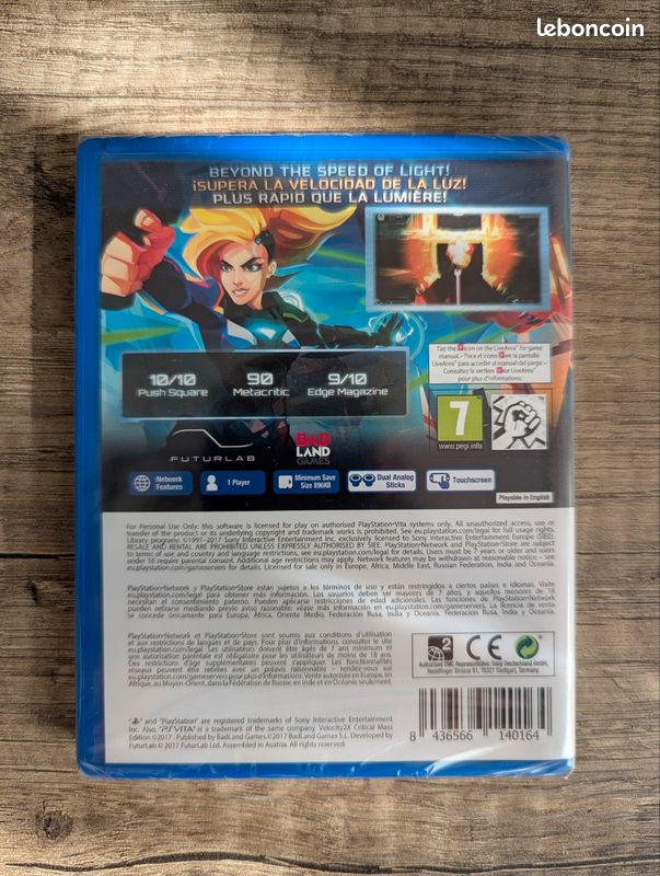 Velocity 2x Critical Mass Edition PS Vita Neuf Sous Blister Rare