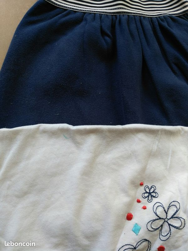 Lot jupe marine / leggings court gris fille 4ans Lili83 (image 4)