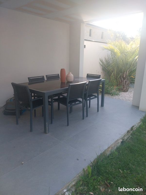 Table de jardin en alu avec ses 6 chaises (image 2)