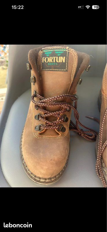 Fortun Boots trekking cuir marron – Pointure 40 – Neuves (image 3)