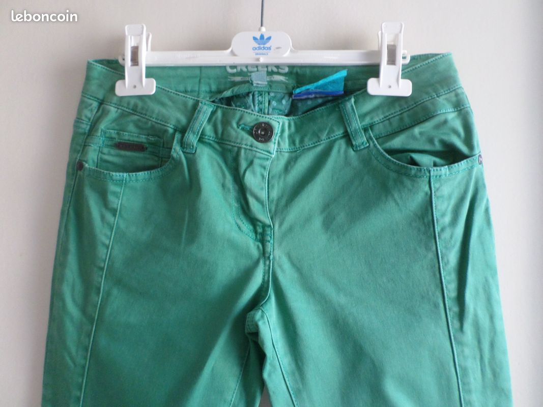 Jeans vert t. 36 creeks (image 4)