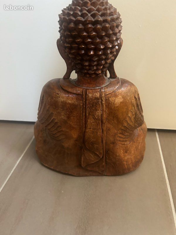 Objet déco en bois Bouddha (image 3)