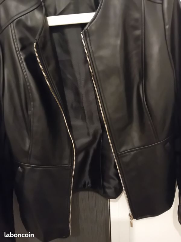 Veste similicuir noir (image 2)