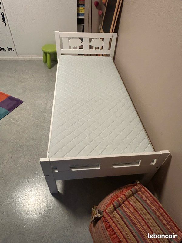Lit enfant 1 place avec barrière de sécurité (image 2)