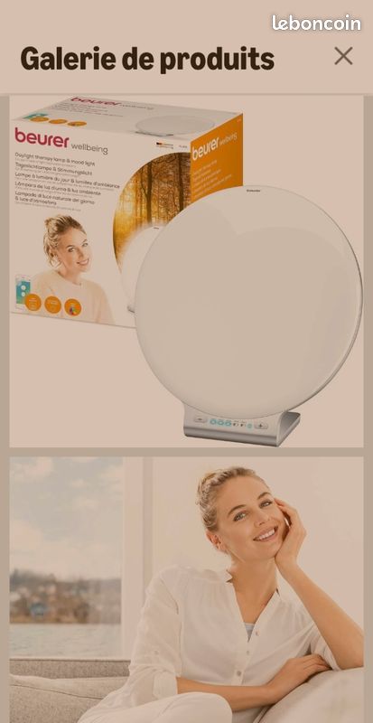 Beurer TL 100 Lampe LED Lumière Du Jour Et Ambiance 2 En 1 - 10000 Lux, Application, 256 Couleurs - Bien-Être Hiver