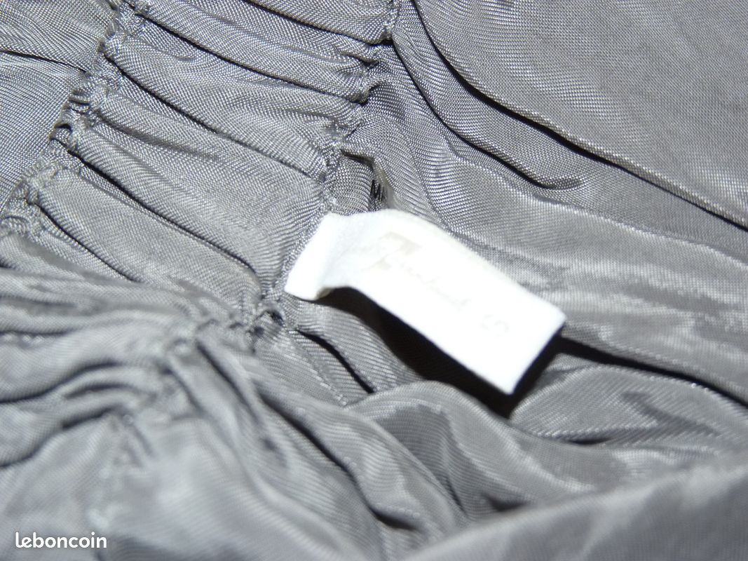 7 FOR ALL MANKIND Combishort gris S 36/38 Cupro (image 7)