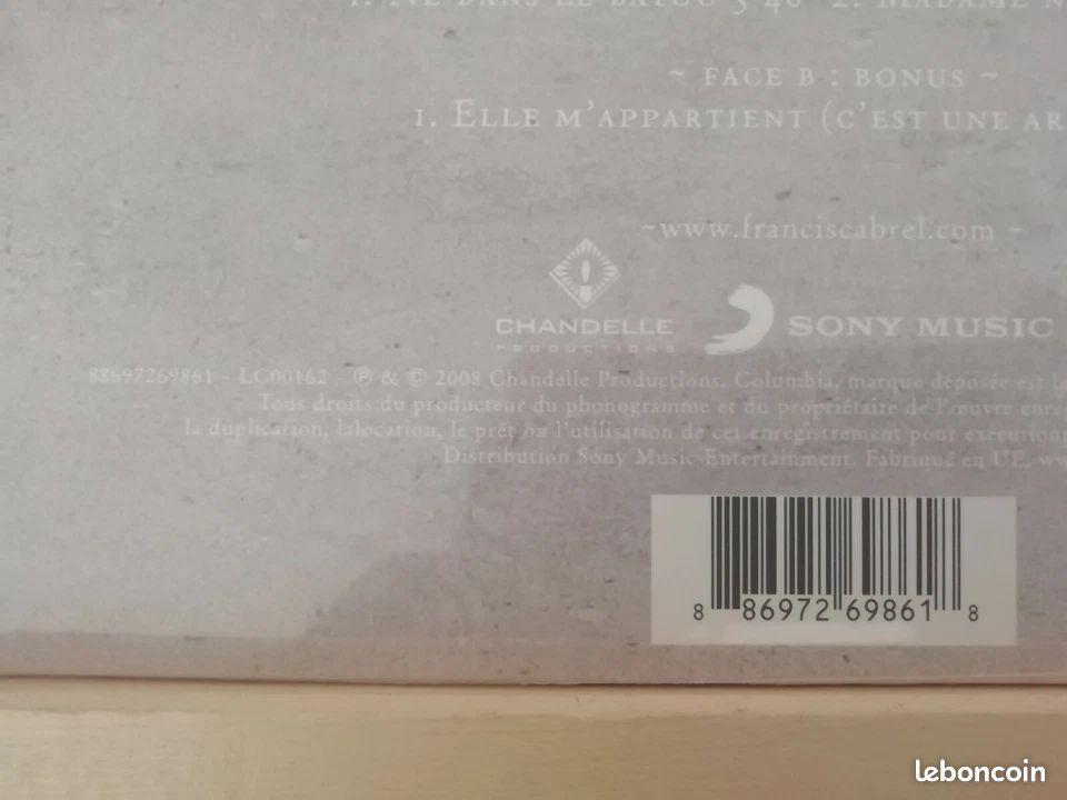 Francis Cabrel "Des Fleurs et Des Orties" Vinyle 2008, Neuf et Scellé (image 3)