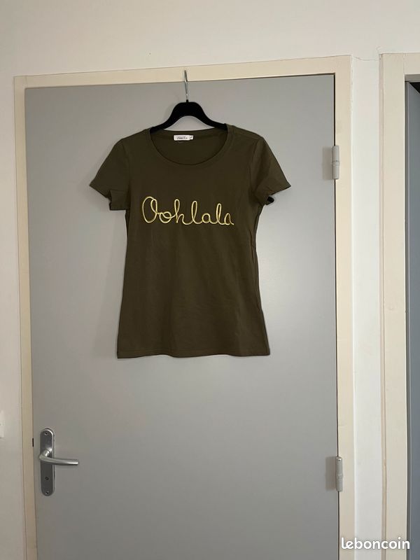 T-shirt " Oohlala " kaki (image 1)