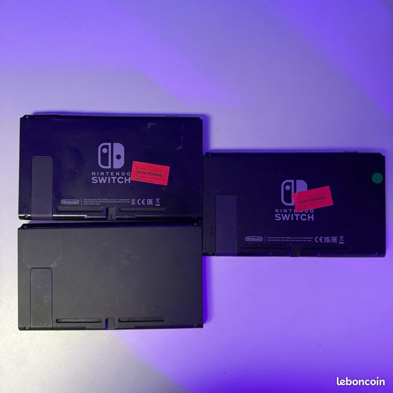 Lot de 3 Nintendo Switch – HS – Pour pièces / réparation (image 2)