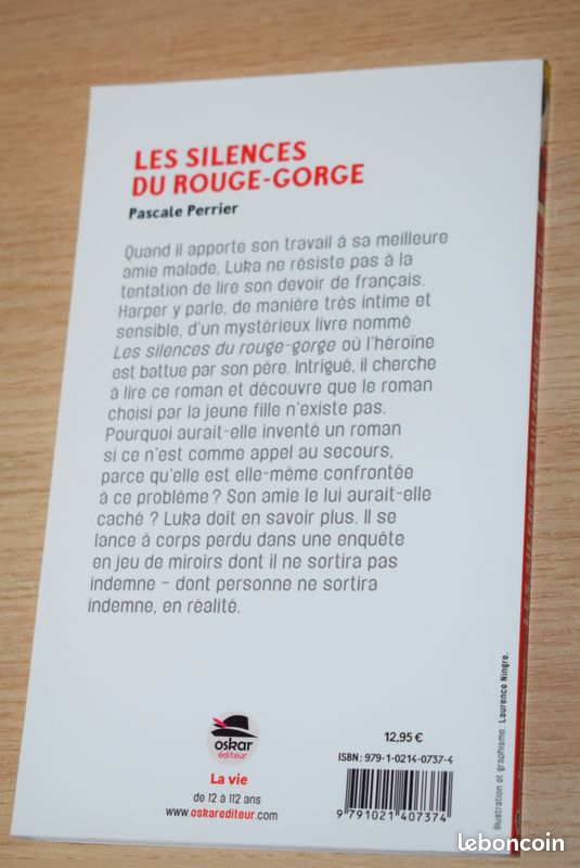 L89 - à partir de 12ans : 3 romans (Les silences du rouge-gorge + 2 romans de la collection " doado " des éditions Roueroue) (image 4)