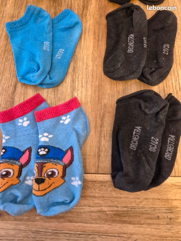 6 paires socquettes chaussettes basses 27-30 (image 2)