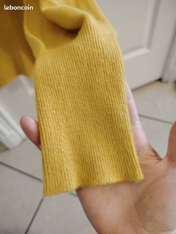 Pull COMPTOIR DES COTONNIERS En Laine/cachemire - Couleur Beige, Taille XS/S - Occasion Très Bon état