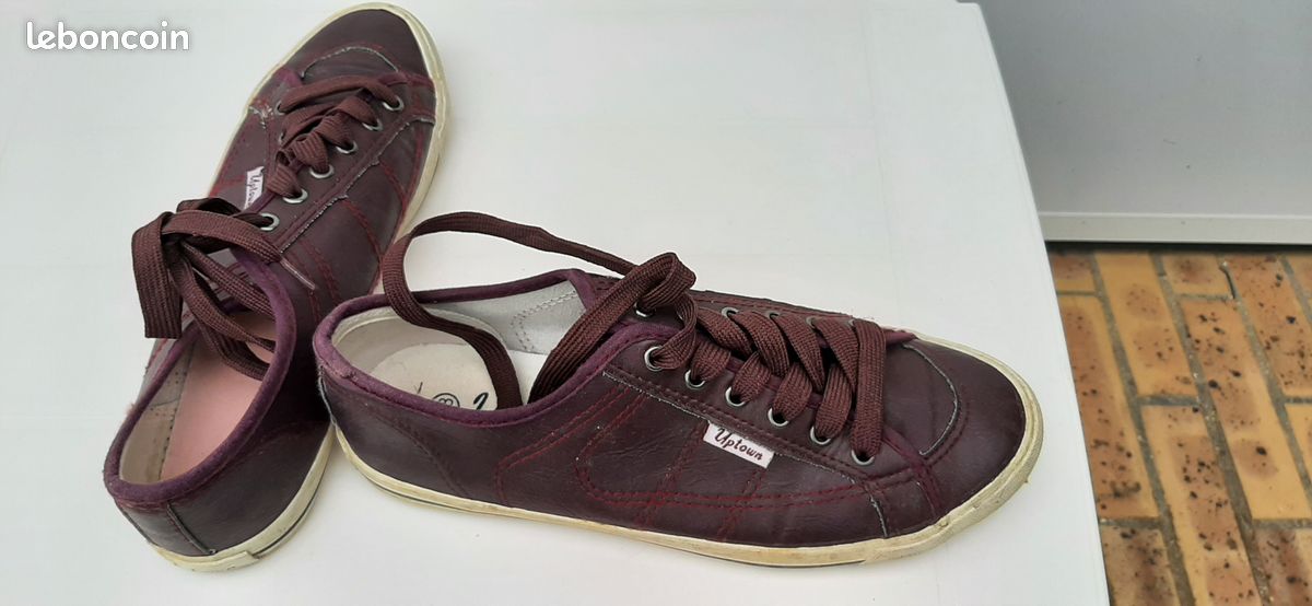 Sneakers fille bordeaux p38 (image 2)