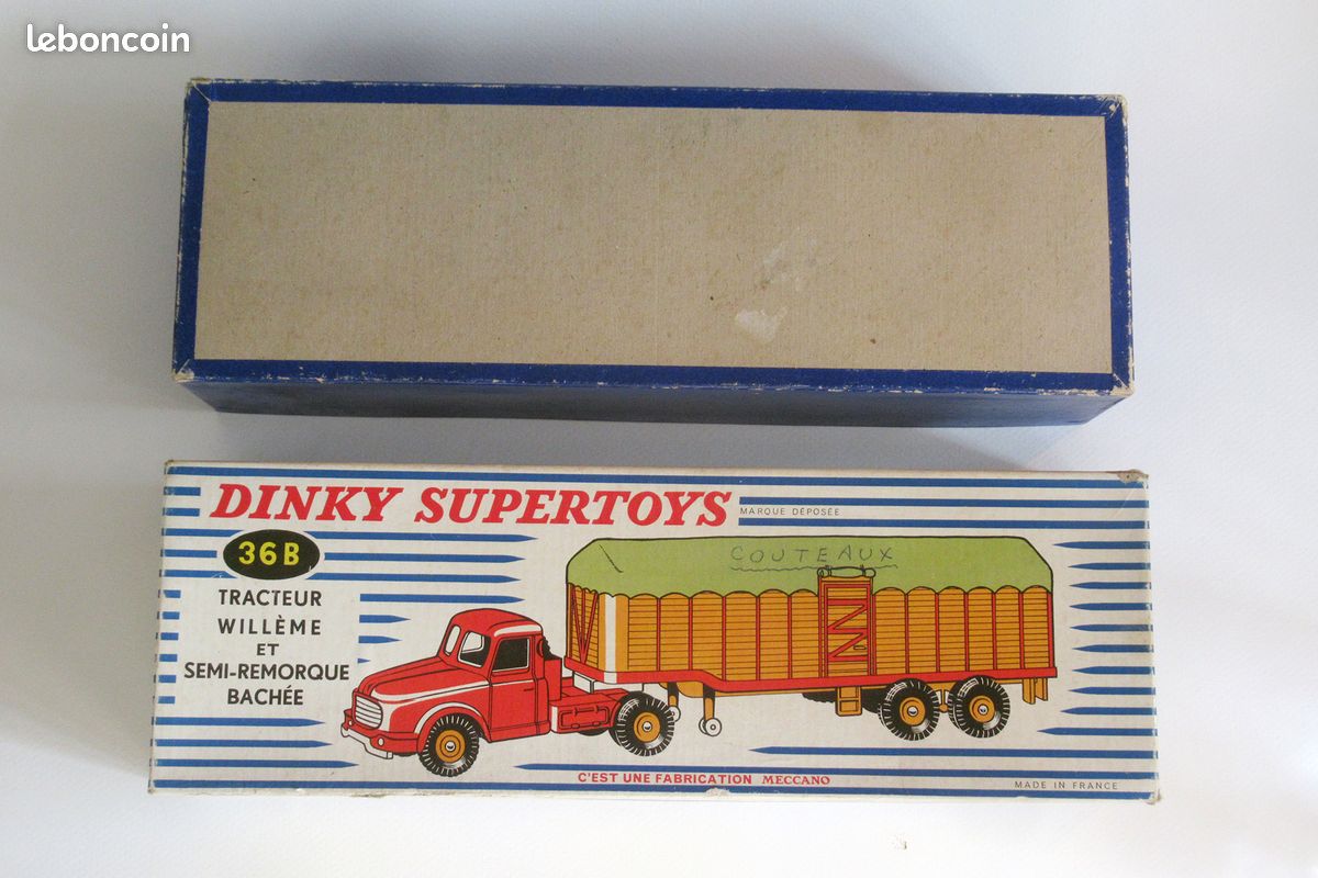 DINKY TOYS ATLAS NR. 36 A WILLEME AVEC DEMI-REMORQUE MIB (Neu und