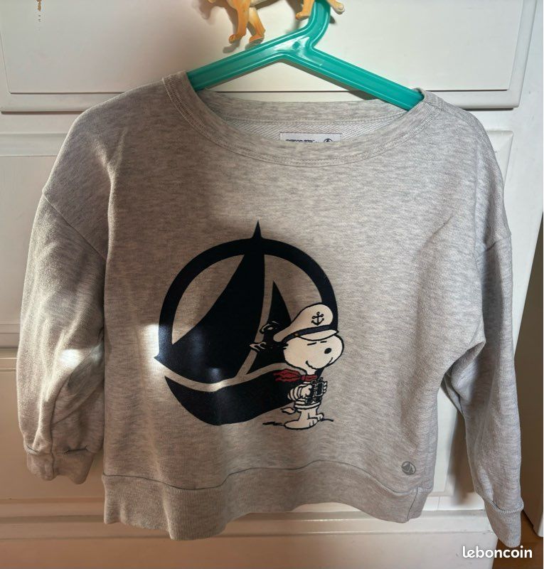 Sweat Petit Bateau/Snoopy 5 ans - Vêtements