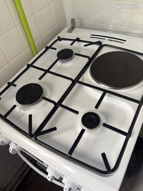 Cuisiniere piano gaz 3 fours électriques cecp903fix 5 feux - inox - largeur 90 cm - Cuisinière gaz