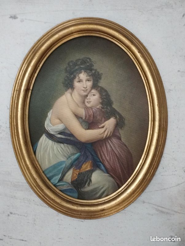 Grand tableau de charme, romantique, classique reproduction d'une peinture d'Elisabeth Vigée Lebrun (image 8)
