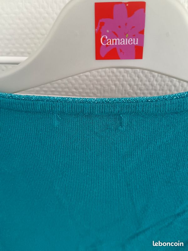 Pull léger turquoise (image 8)