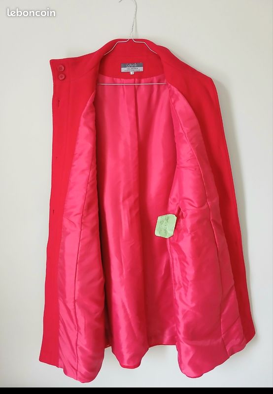 Manteau rouge femme (image 4)