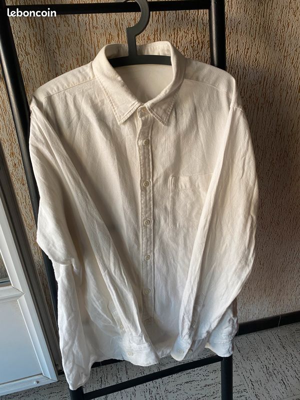 Chemise polaire Uniqlo blanche (image 1)