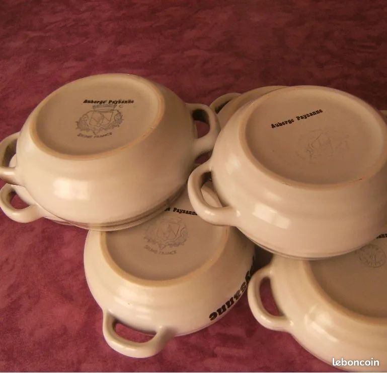 6 bols à potage en grès (image 1)