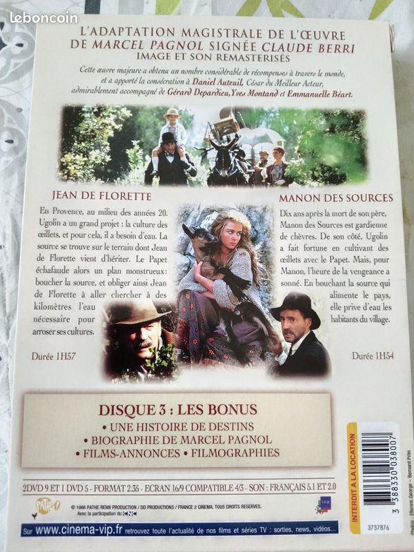 Coffret Jean de Florette + Manon des sources (image 2)