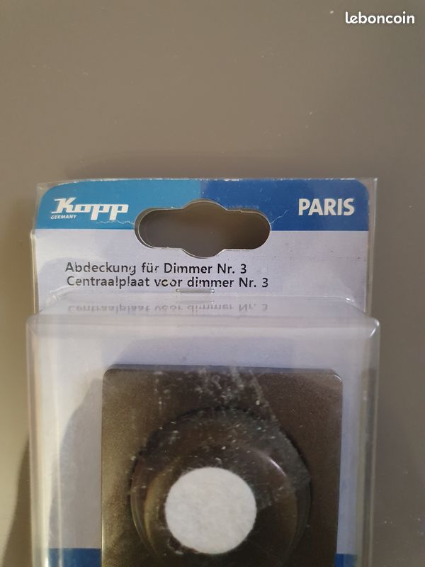 Bouton cache rotatif pour variateur de lumière Kopp Paris Couleur marron neuf (image 2)