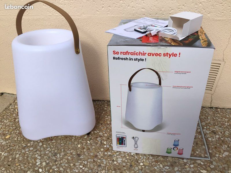 Seau à champagne ou autre lumineux /led rechargeable NEUF - Arts de la table