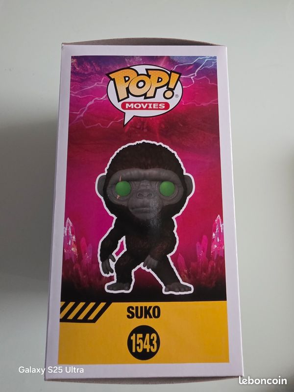 Figurine en vinyle funko pop  movies #1543 de suko issu du film "godzilla x kong 2 - le nouvel empire" sous licence officielle godzilla vs kong dans sa boîte fenêtre, 10cm, 145g. 2024 funko (image 4)
