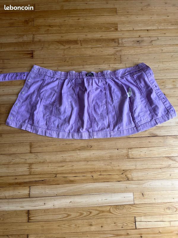 Jupe Vintage Marque 2026 Violette/noire - Taille 1, Très Bon état, Fabriquée En France