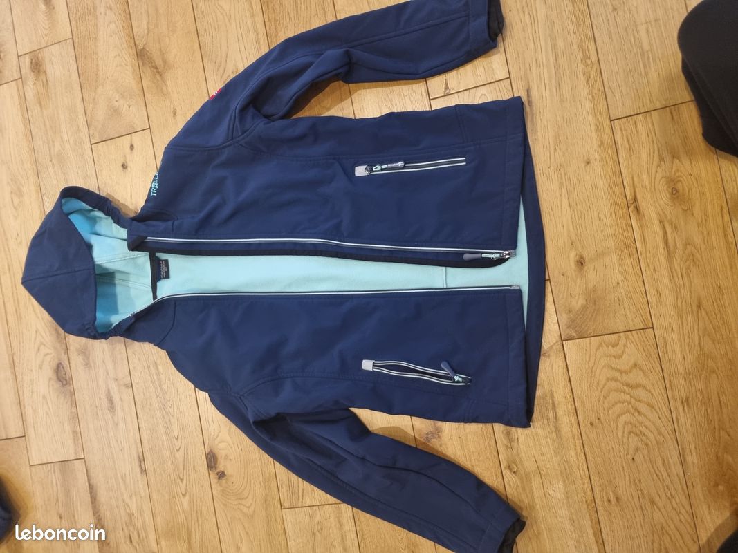 Veste bleue enfant sofshell 164 cm (image 2)